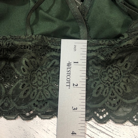 Blake & Co Dark Green Lace Racerback Pull-Over Bralettes NWT M - Picture 7 of 7